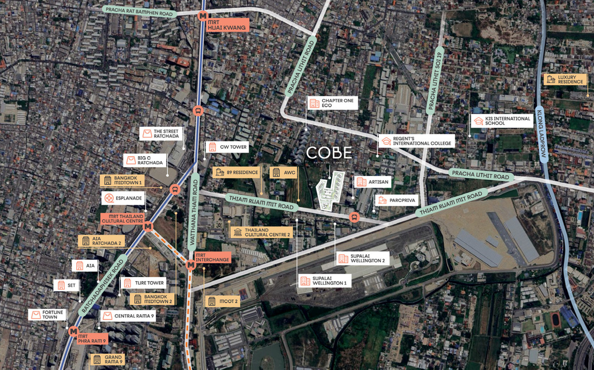 [ขายดาวน์] COBE รัชดา-พระราม 9 ตึก B ชั้น 10 ยูนิต Studio 25 ตร.ม. 2.67M