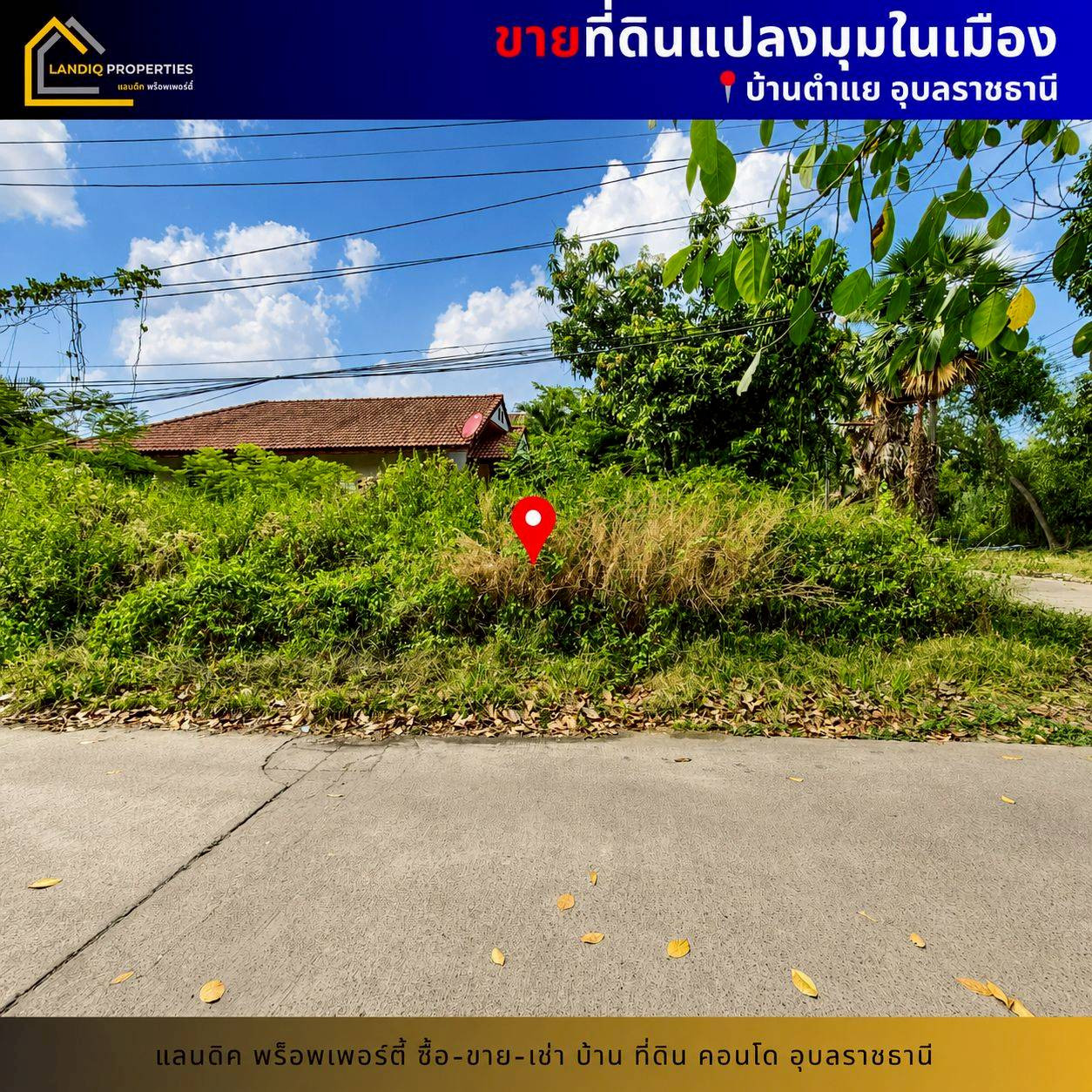 [For Sale] Corner plot of land, good location in Ubon Ratchathani, suitable for building a house. You can actually live here. – รูปที่ 4