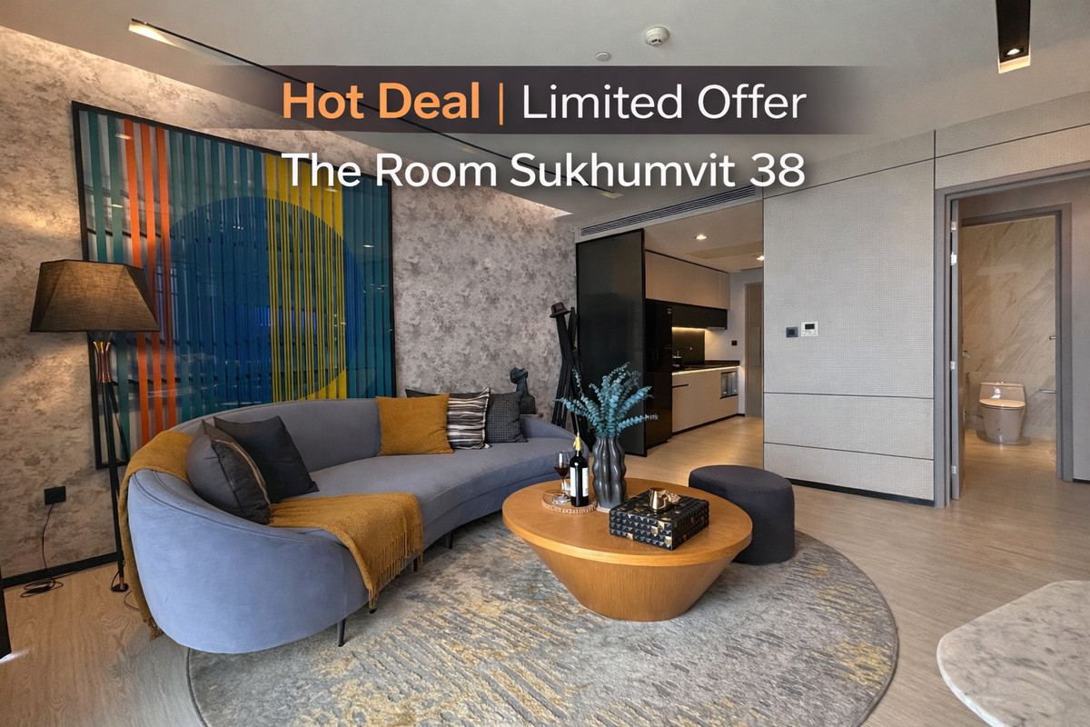 🔥Hot Deal🔥 𝐓𝐡𝐞 𝐑𝐨𝐨𝐦 สุขุมวิท 𝟑𝟖 คอนโดกลางสุขุมวิท 1 ห้องนอน พร้อมเข้าอยู่ 🔥Hot Deal🔥 𝐓𝐡𝐞 𝐑𝐨𝐨𝐦 สุขุมวิท 𝟑𝟖 คอนโดกลางสุขุมวิท 1 ห้องนอน พร้อมเข้าอยู่