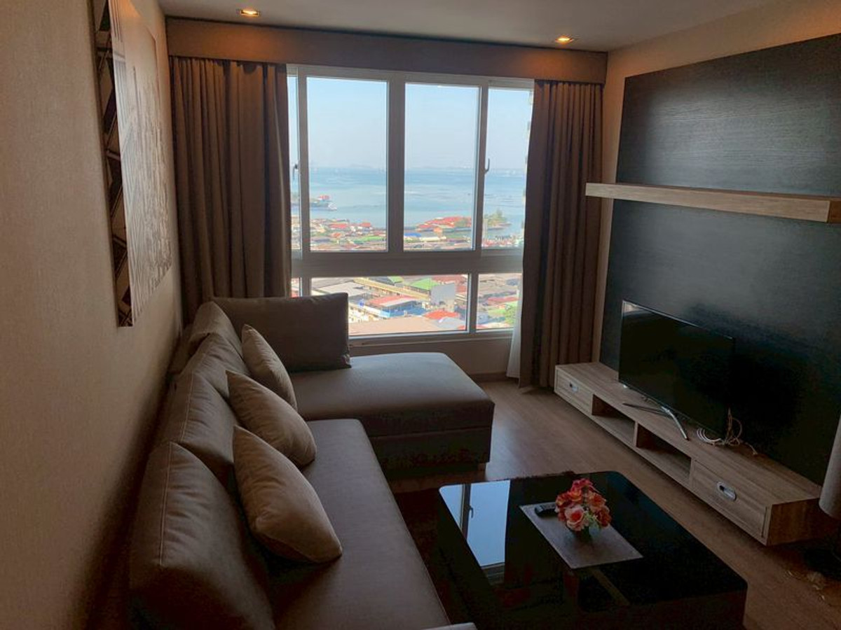 Large rooms are hard to find! Ladda Condo View Sriracha, 2 bedrooms, high floor, city and sea view, ready to move in. – รูปที่ 3