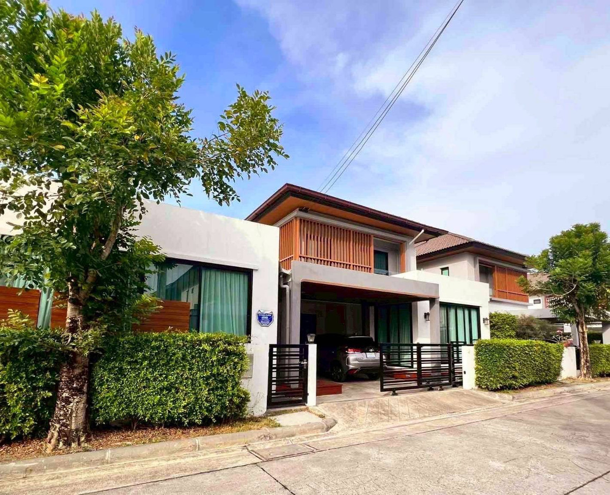 Single house for rent, Areeya Como Primo Bangna-Wongwaen, near Mega Bangna, beautiful house, fully furnished. Ready to move in