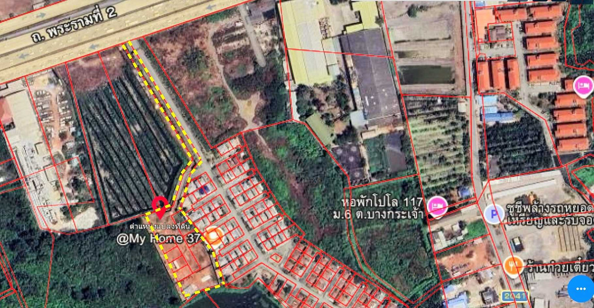 Land for Sale: Prime Location on Rama 2 Road KM 28-29 Pink Zone Layout Near Major Industrial Hubs