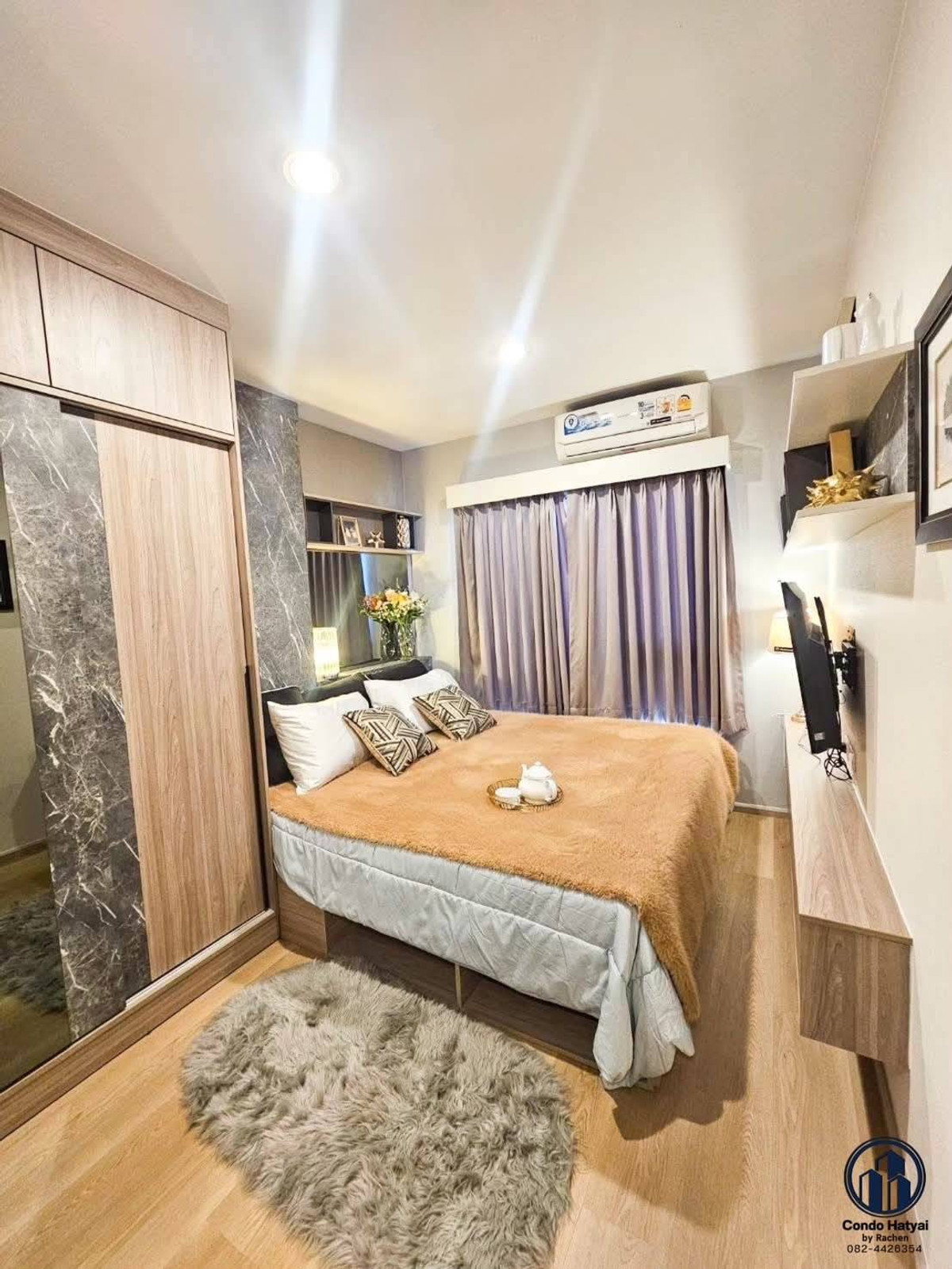 Plus Phetkasem, new condo in the heart of Hat Yai, good view, not blocking the building, room 34.70 sq m, 8th floor, south balcony, starting at 2.417 million baht. – รูปที่ 3