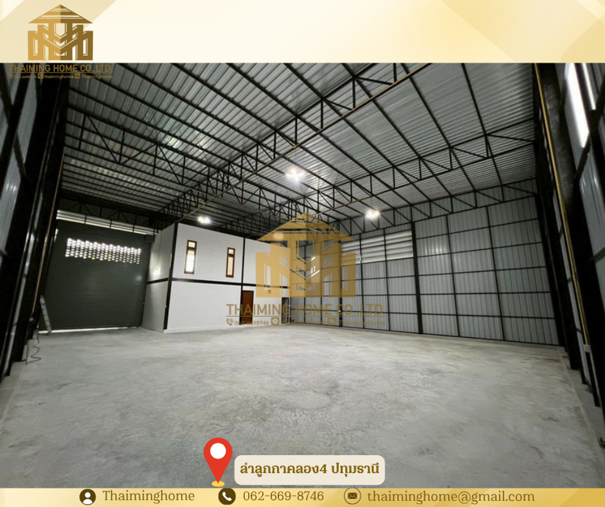 Warehouse for rent with office, ready to use, Lam Luk Ka Khlong 4, Pathum Thani. – รูปที่ 2