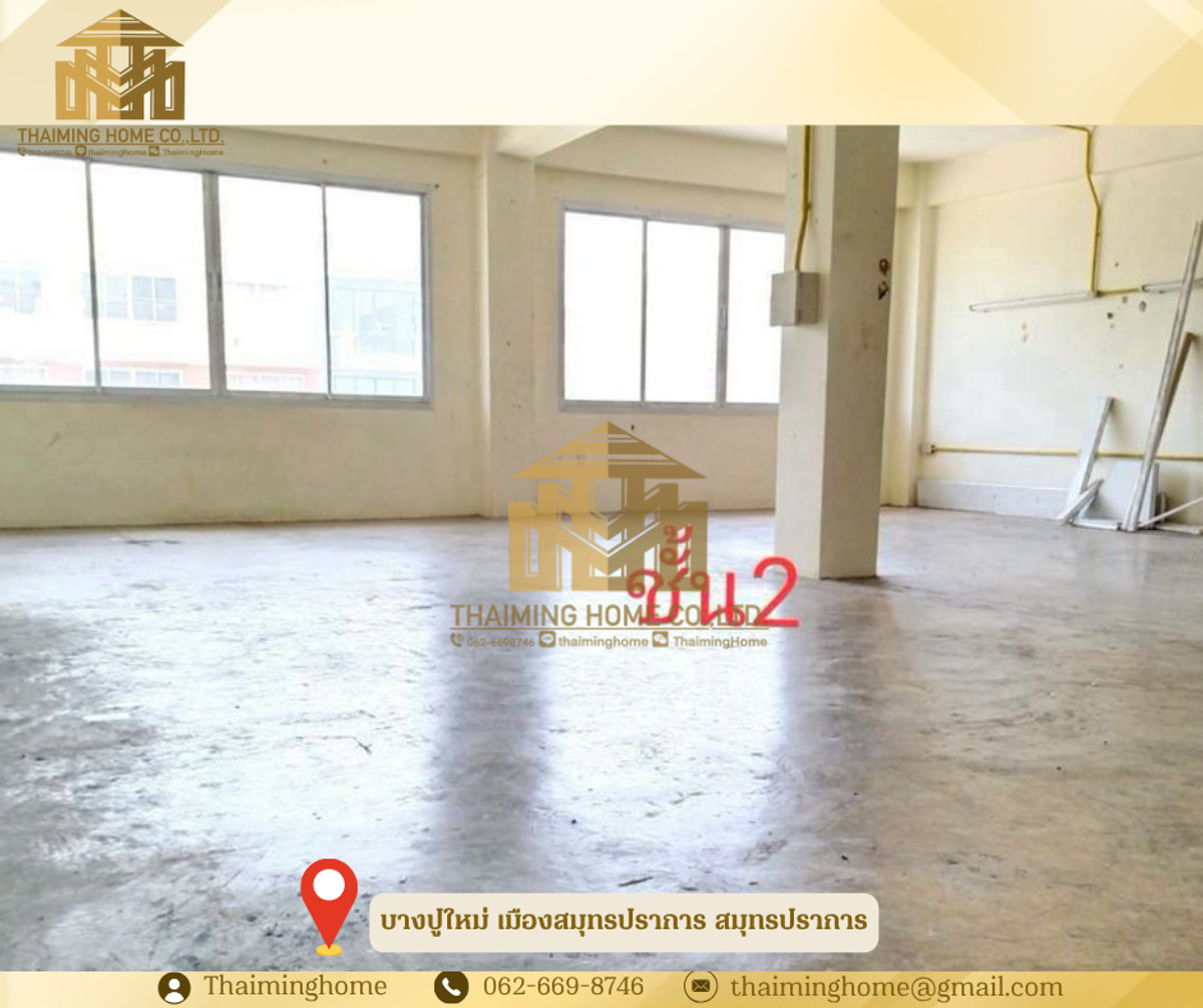 ขาย/ให้เช่าตึก 2 คูหาทะลุกัน 100ตรว ใกล้นิคมบางปู ปากซอยมีห้างโลตัส   – รูปที่ 3
