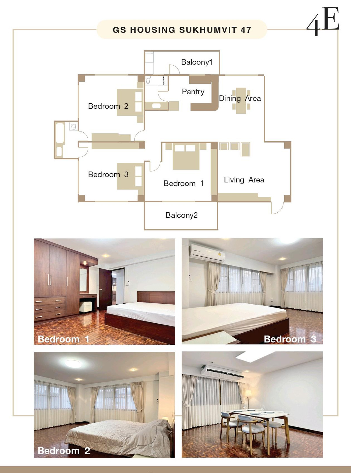 ✨ **คอนโด 3 ห้องนอน 160ตรม. ชั้น 4 ห้องขนาดใหญ่ G.S. Housing สุขุมวิท 47** ✨ – รูปที่ 4