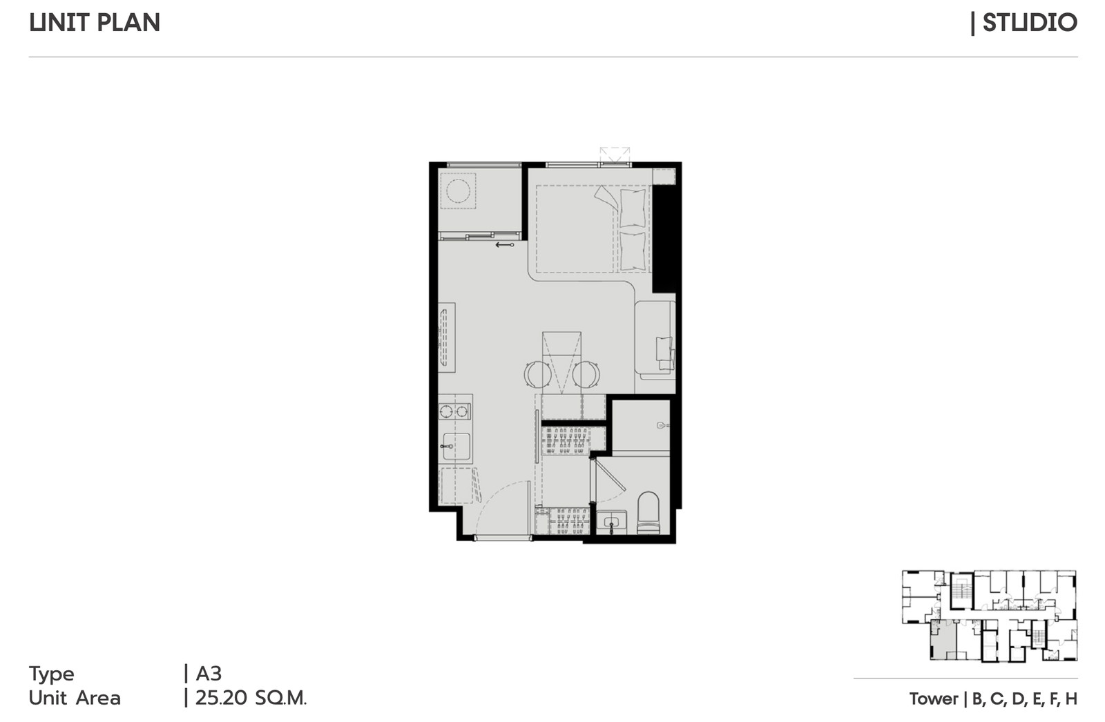 [ขายดาวน์] COBE รัชดา-พระราม 9 ตึก B ชั้น 10 ยูนิต Studio 25 ตร.ม. 2.67M – รูปที่ 2