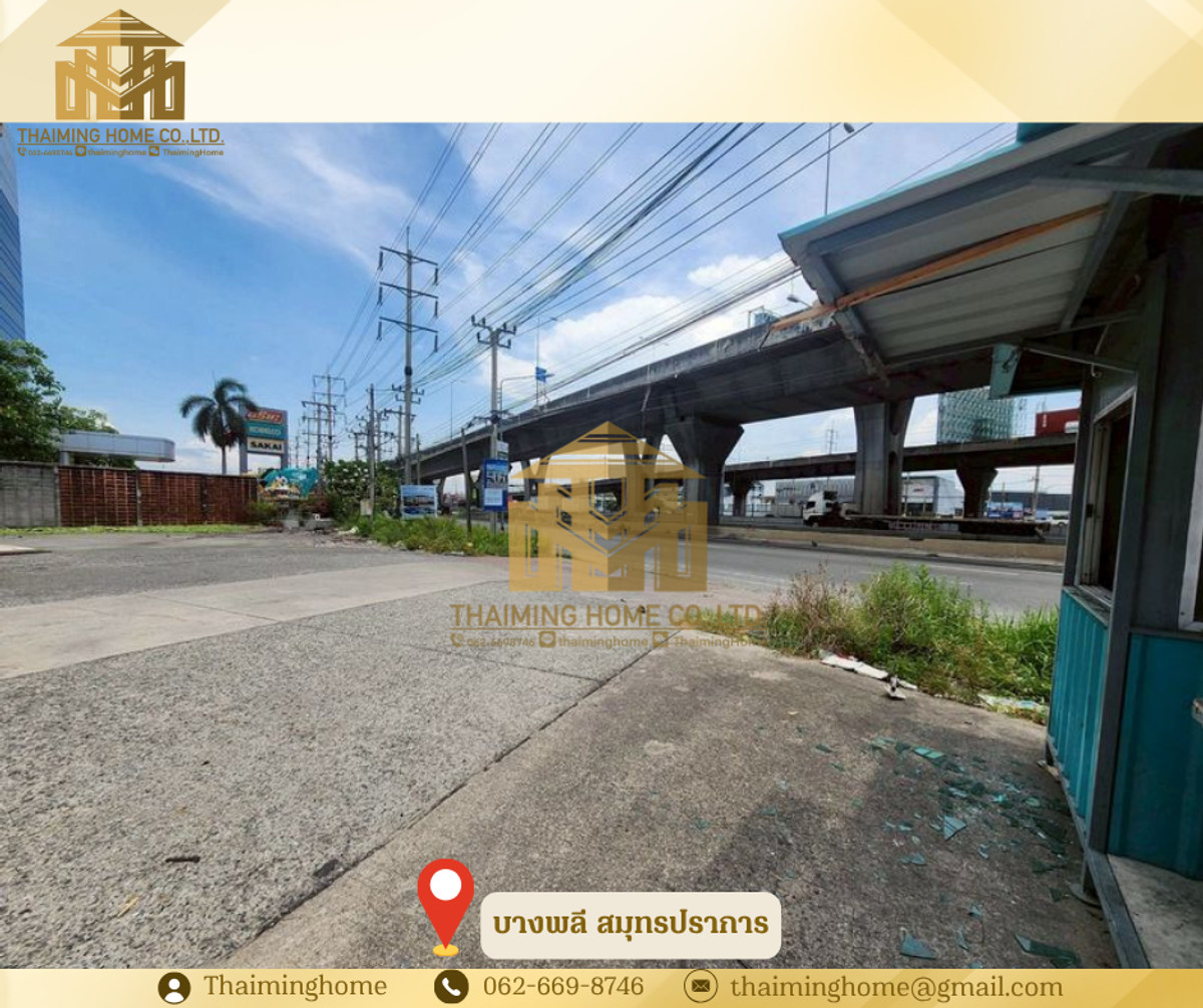 For rent, beautiful plot of land High potential location Next to Bangna-Trad Road, near Bang Phli Airport, Samut Prakan (TL07-0426) – รูปที่ 3