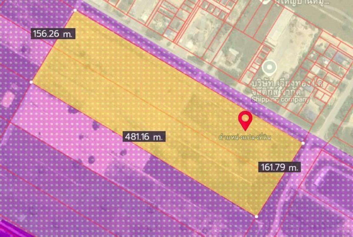 Land for sale in Rayong, 48 rai, next to Road No. 15, 480 meters wide, purple checkered zone. Land for sale in Rayong, 48 rai, next to Road No. 15, 480 meters wide, purple checkered zone.