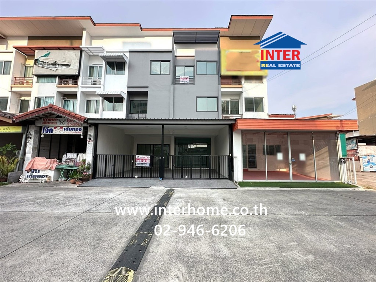 Townhome, 3 floors, 33 sq m, townhome near Thanommit Market, Watcharaphon Road (Thanommit), Ramintra Road, Bang Khen District, Bangkok.