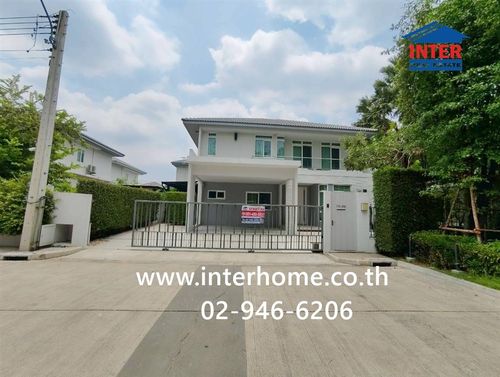 2-story detached house, 85.2 sq m, Manthana Village. Phetkasem-Sai 4, Soi 6/1, Phetkasem Road, Phutthasakhon Road, Krathum Baen, Samut Sakhon