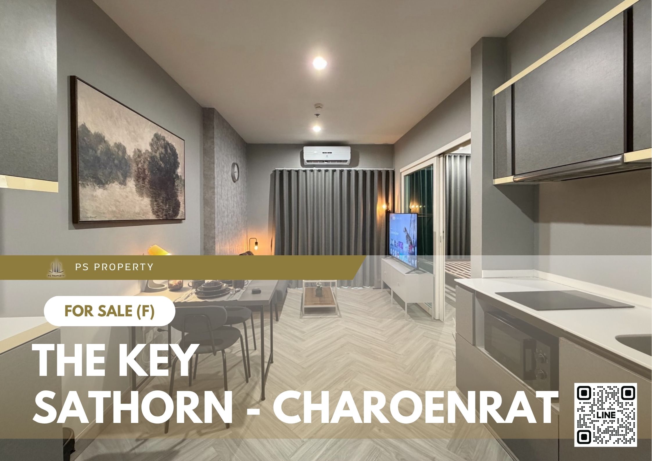 Urgent Sale 📍 The Key Sathorn - Charoenrat 📍 Located on Rama 3 main road. Fully furnished and equipped with appliances.