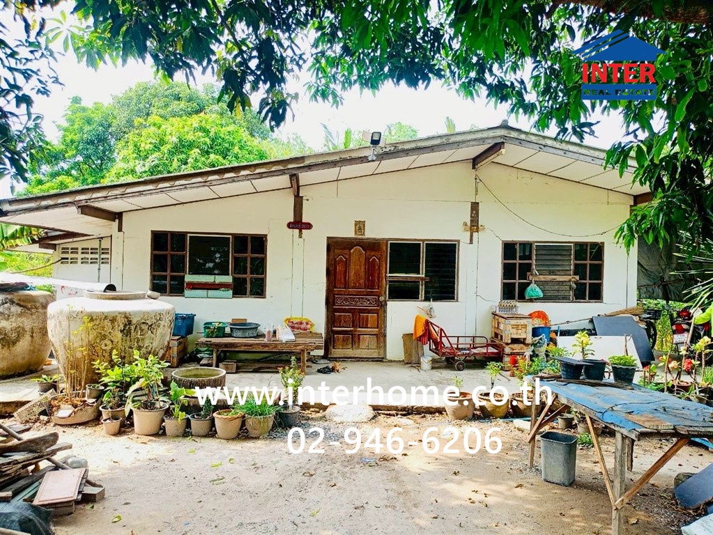 Single house + land, 1 floor, 187 sq m. Single house + land near Rittha Company Limited (new Khlong 12 warehouse), Rangsit-Nakhon Nayok Road. Road along Khlong 12, Nong Suea, Pathum Thani