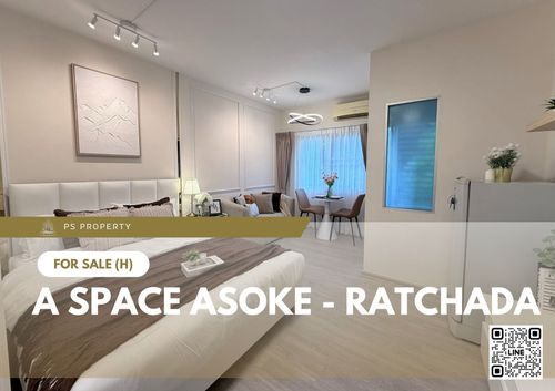 ขายด่วน 🔥 A Space Asoke - Ratchada 🔥 ตกแต่งสวยครบพร้อมเฟอร์นิเจอร์ ใกล้ MRT พระราม 9