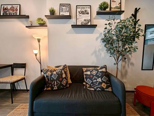 For Rent New condo for rent 𝗜𝗗𝗘𝗢 𝗦𝗨𝗞𝗛𝗨𝗠𝗩𝗜𝗧 - 𝗥𝗔𝗠𝗔𝟰1 Bed plus 44 sqm price 27,000 baht/month high floor 27+