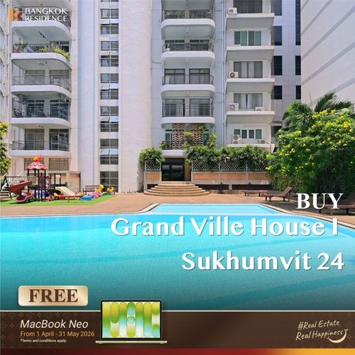 ❤️‍🔥 Urgent Sale! Grand Ville House 1 Sukhumvit 24, Spacious & Great Value Unit Near BTS Phrom Phong, Only 24 MB✨