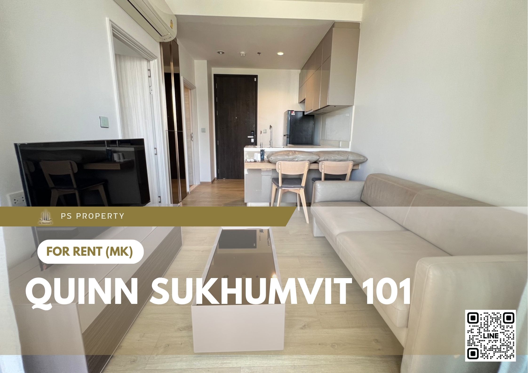ให้เช่า 🔥 Quinn Sukhumvit 101 🔥 เฟอร์นิเจอร์ และ เครื่องใช้ไฟฟ้าครบ ใกล้ BTS ปุณณวิถี