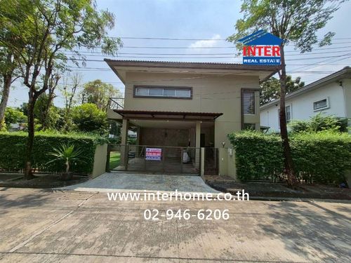 2-story detached house, 105.7 sq m, Noble Geo Watcharapol Village. Soi Ruammit Phatthana, Intersection 5, Ramintra Road, Sukhapiban 5 Road, Bang Khen District, Bangkok