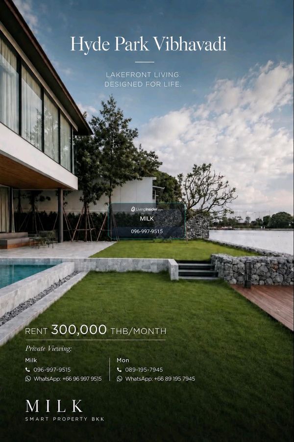 Salika🚩HydeParkVibhavadi LakeView For Rent