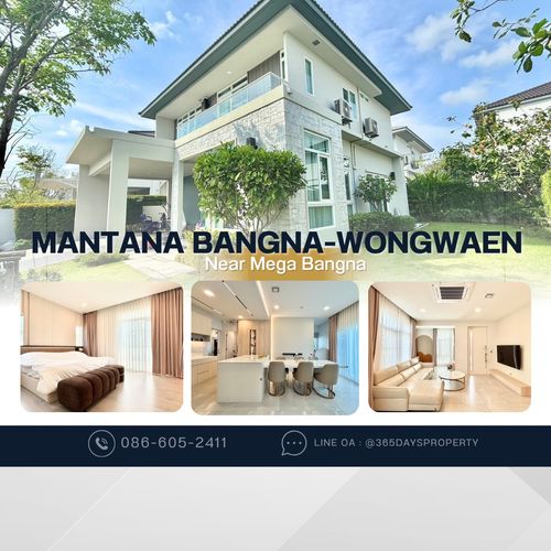 💥ForRent💥4Bed • Mantana Bangna-Wongwaen 🏡 Best Price 🌟Near Mega Bangna ‼️ Fully Furnished ‼️Ready to move in 