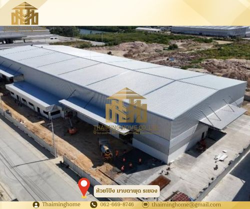 Factory with office, purple pattern, for rent, size 2,629 sq m, Huai Pong, Map Ta Phut, Rayong (TW8-13326)