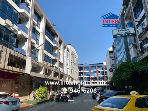 Commercial building, 5 floors, 16.5 sq m, Lak Si Square Project, Soi 1, near Phranakhon Rajabhat University. Soi Chaengwattana 4, Intersection 9, Chaengwattana Road, Bang Khen District, Bangkok