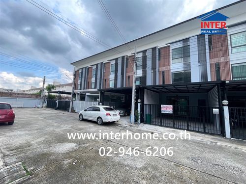 Townhome, 3 floors, 25.6 sq m, Nara Cluster Village. Romklao-Suvarnabhumi, near Big C Food Place, Kheha Romklao, Soi Kheha Romklao 64, Romklao Road, Ramkhamhaeng Road, Lat Krabang District, Bangkok