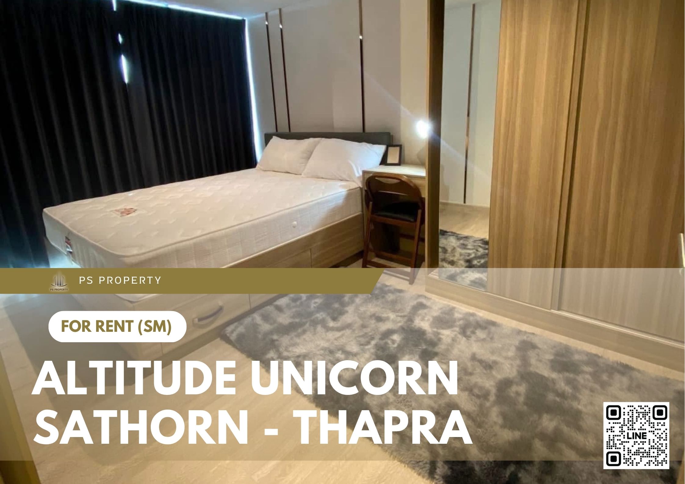 For Rent ✨ Altitude Unicorn Sathorn - Thapra ✨ Fully furnished with appliances, near BTS.