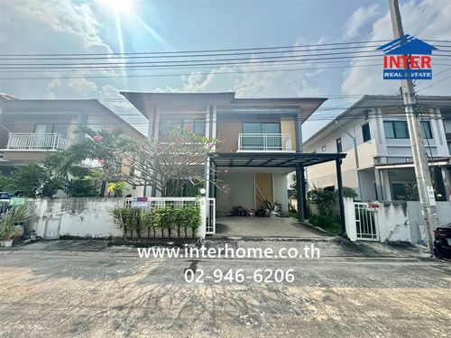 บ้านเดี่ยว 2 ชั้น 55.3 ตร.ว. หมู่บ้านอาร์เค โฮมพาร์ค2 ถนนเลียบมอเตอร์เวย์หมายเลข7 ถนนพัฒนาชนบท3 เขตลาดกระบัง กรุงเทพมหานคร