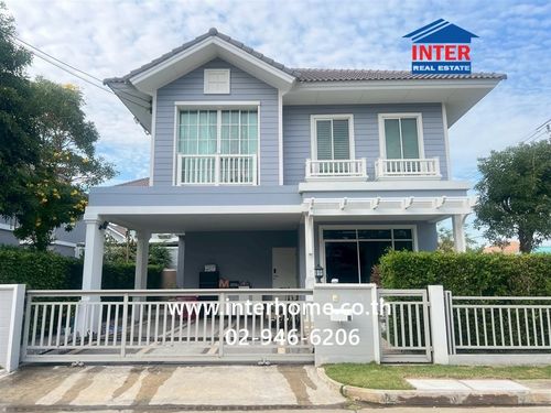 2-story detached house, 55.5 sq m, Burasiri Panya Inthra Village. Near Safari World Soi Liab Khlong Song 20, Khubon Road, Liab Khlong Song Road, Khlong Sam Wa District, Bangkok