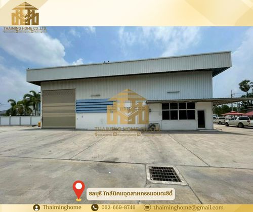Warehouse/warehouse for rent with office, good location, Chonburi, near Amata City Industrial Estate, Ban Suan (TW8-13426)