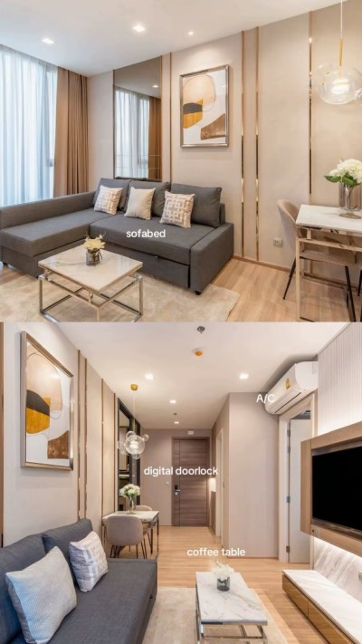 🔥For Rent Immediately🔥 The Line Phahon-Pradipat Newly renovated condo, beautifully decorated, ready to rent. Comfortable living, near BTS Saphan Khwai.
