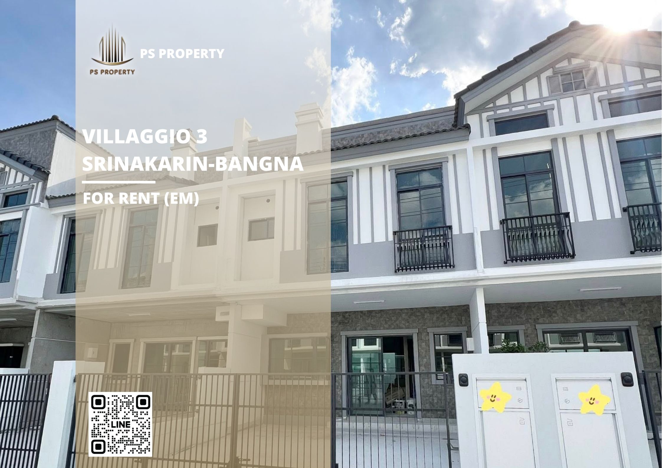 บ้านให้เช่า 📍 Villaggio 3 Srinakarin-Bangna 📍 3 ห้องนอน 3 ห้องน้ำ เฟอร์นิเจอร์ และ เครื่องใช้ไฟฟ้าครบ 
