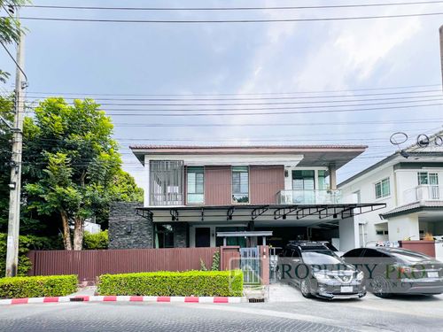 Detached house for Sale Manthana Ramintra Wongwean, 4 beds 3 baths 71 Sqw 241 Sqm Near Khu Bon Panya Indra Kanchanaphisek Fashion Island MRT Outer Ring Road-Ramintra : SL26S-006