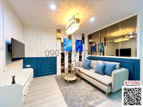 Condo for rent, Lumpini Town Bodindecha-Ramkhamhaeng, beautifully decorated, ready to move in, near Airport Link Ramkhamhaeng.