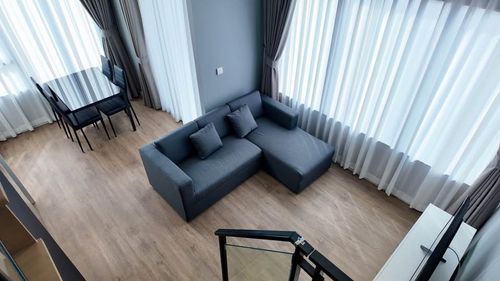 Condo for Rent – ​​Landmark at MRTA Station | Duplex 2 Bed 2 Bath | 54 sqm | Floor 7 Building C | Rama 9 | 35,000 THB/month | Line: @323gqmho | Ref: T2251
