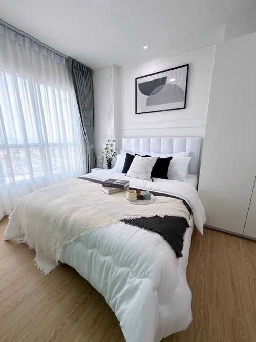 Condo for sale, high floor, beautiful view, with new furniture ✅ Aspire Ngamwongwan Aspire Ngamwongwan 📍 good location near Kasetsart University