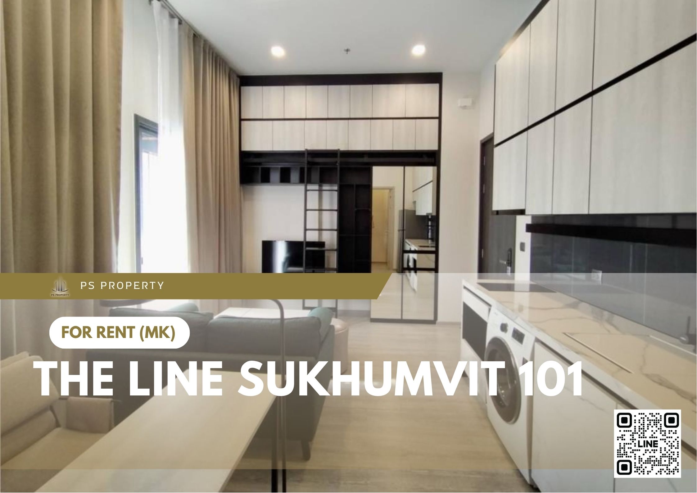 ให้เช่า 🔥 THE LINE Sukhumvit 101 🔥ใกล้ BTS ปุณณวิถี เฟอร์นิเจอร์ และ เครื่องใช้ไฟฟ้าครบ 