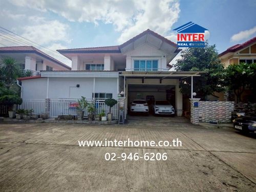 2-story detached house, 63.2 sq m, Phakphirom Resort Village. Near Minburi BTS Station Soi Suwinthawong 5/2 Suwinthawong Road, Minburi District, Bangkok