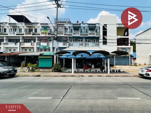 Urgent sale, commercial building, 2 units next to the road, area 52 square meters, Ko Phlapphla Subdistrict, Ratchaburi.