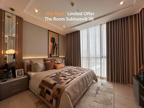 🔥Hot Deal🔥 Exclusive Unit from Developer 𝐓𝐡𝐞 𝐑𝐨𝐨𝐦 Sukhumvit 38 2 bedroom in the middle of Sukhumvit