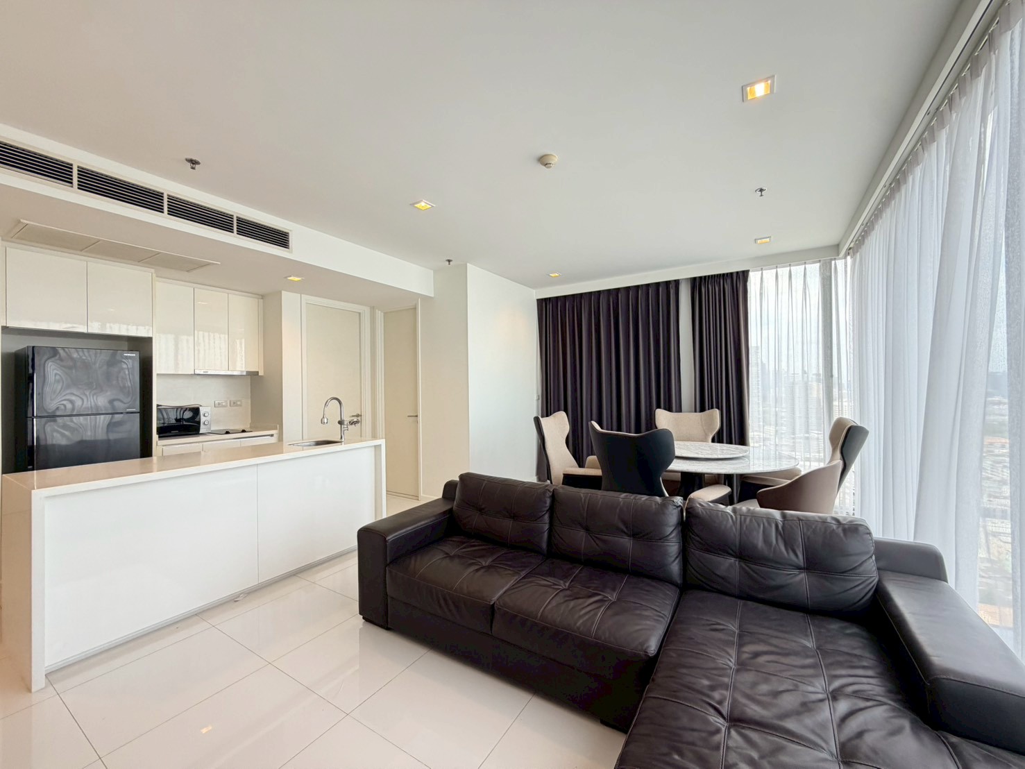 Luxury condo in Sathorn area, near BTS Chong Nonsi | NARA 9 : Nara Nine Sathorn | 2 bedrooms, fully furnished, ready to move in. Convenient travel