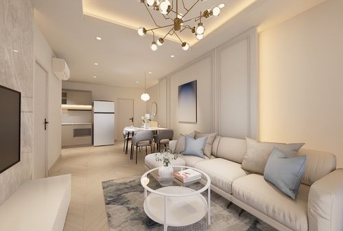"Holiday morning. Strolling around Suan Luang Rama IX 🌳 Stop by to shop at Seacon in the evening 🛍️ Go home and sleep in a 2 bedroom room, 64 sq m. — A good life like this starts at 3.29 million."