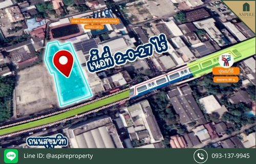 [For Sale] Land with 7 commercial buildings in Sukhumvit 64, Area 827 Sq.wa, 150 meters BTS Punnawithi