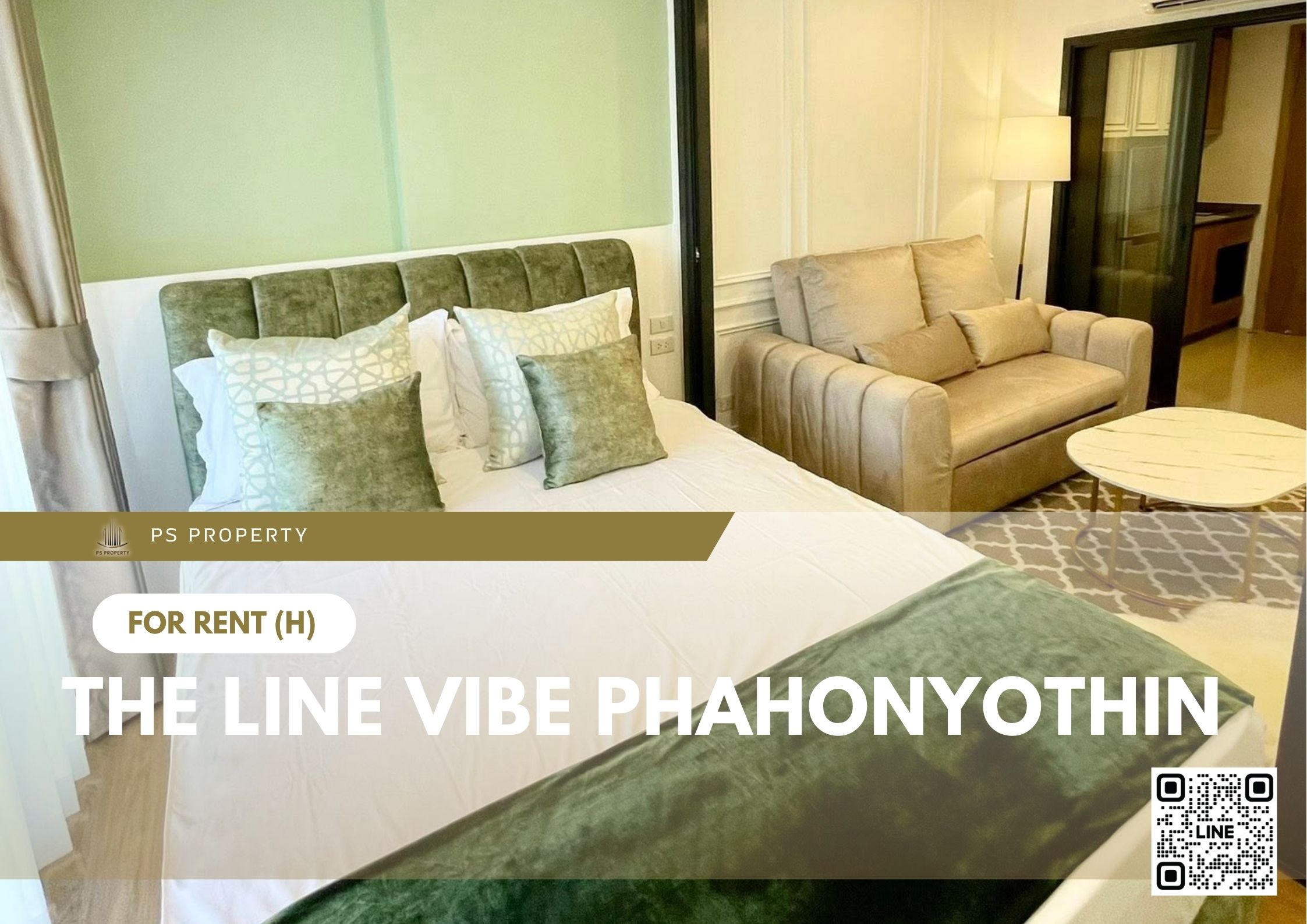ให้เช่า 🔥 The Line Vibe Phahonyothin 🔥เฟอร์นิเจอร์ และ เครื่องใช้ไฟฟ้าครบ ใกล้รถไฟฟ้าถึง 2 สาย
