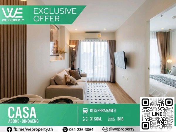 Large room, beautifully decorated, high floor  Very good price!!⭐️Casa Condo Asoke-Dindaeng (Casa Condo Asoke-Dindaeng)
