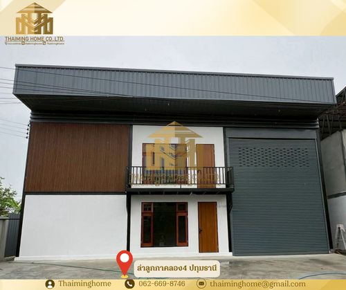 Warehouse for rent with office, ready to use, Lam Luk Ka Khlong 4, Pathum Thani.