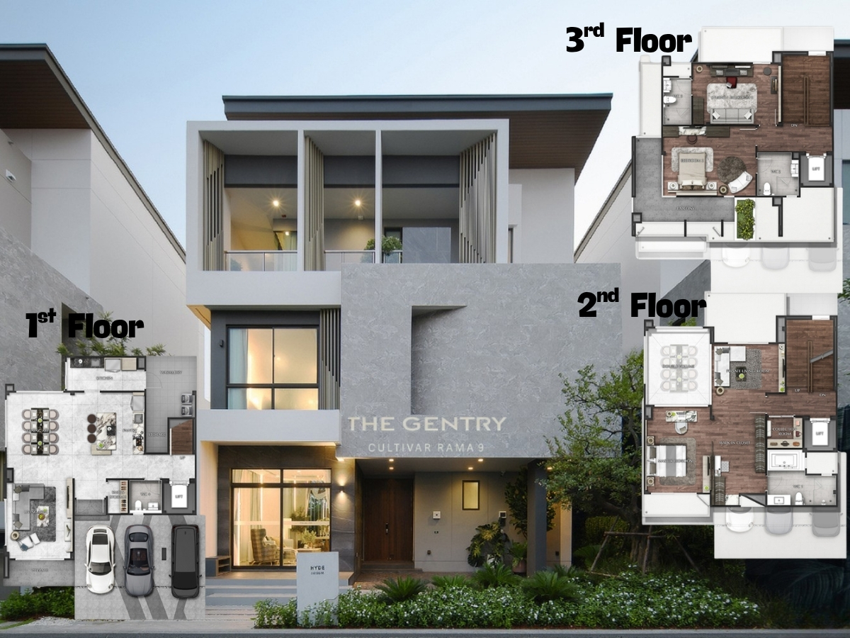 THE GENTRY CULTIVAR RAMA 9 บ้านเดี่ยว กรุงเทพกรีฑา ใกล้โรงเรียนนานาชาติ เดินทางสะดวก