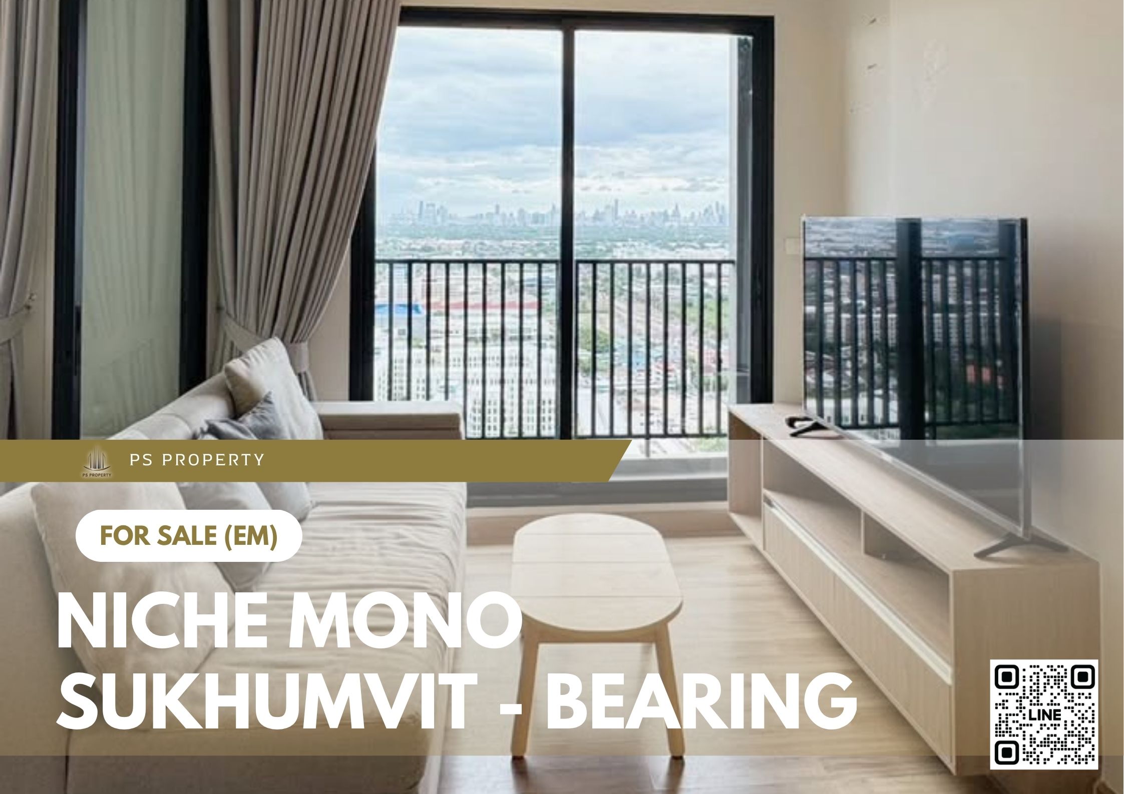 ขายด่วน 🔥 Niche Mono Sukhumvit - Bearing 🔥 วิวเมืองและแม่น้ำเจ้าพระยา ใกล้ BTS แบริ่งa