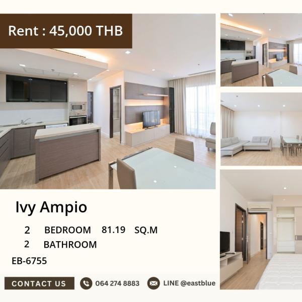 17/07/2026, Luxurious 2-Bed Condo at Ivy Ampio | Prime Location Near BTS, Only 45k/Month! 🏙️🔑 0642748883